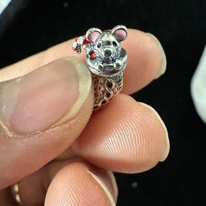 Pandora Festive Mouse & Stocking Charm